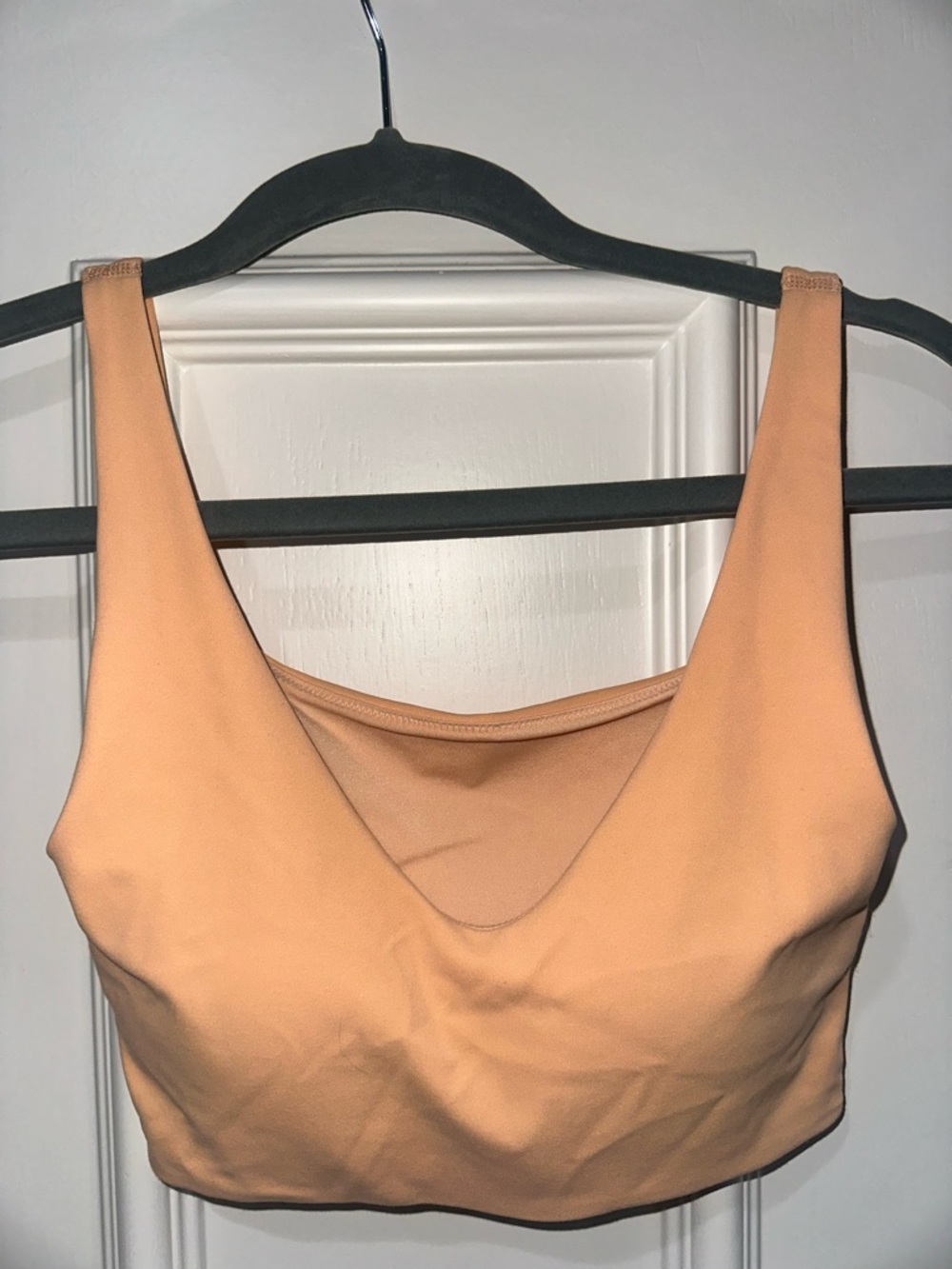 lululemon athletica Peach Bend This Front to Back Bra Scoop and Square Neck